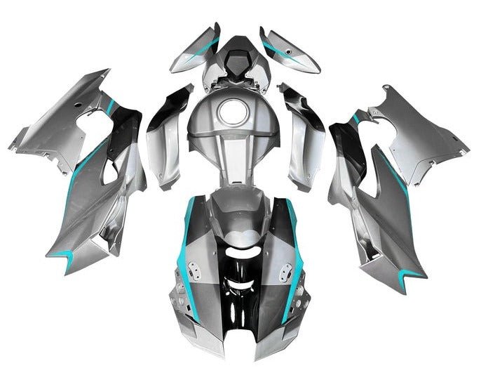 Kawasaki ZX10RR Fairings (2021-2025) Silver, Gray, Black, Blue at KingsMotorcycleFairings.com
