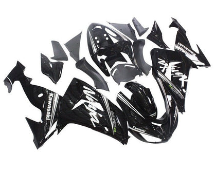 Kawasaki ZX10R Fairing Kit (2006-2007) Black, White Stripe at KingsMotorcycleFairings.com