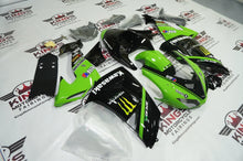 Kawasaki ZX10R Fairing Kit (2006-2007) Green, Black Monster Energy at KingsMotorcycleFairings.com