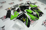 Kawasaki ZX10R Fairing Kit (2006-2007) Green, Black Monster Energy at KingsMotorcycleFairings.com