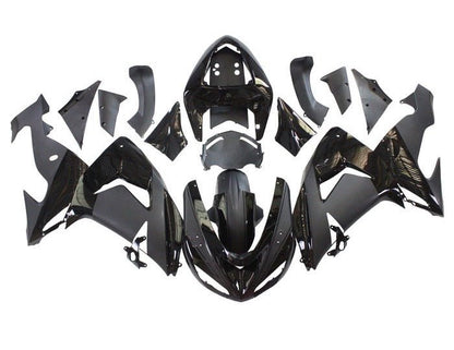 Kawasaki ZX10R Fairing Kit (2006-2007) Matte Black, Gloss Black at KingsMotorcycleFairings.com