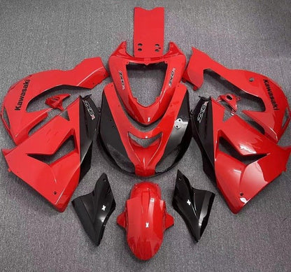Kawasaki ZX10R Fairing Kit (2006-2007) Red, Black at KingsMotorcycleFairings.com