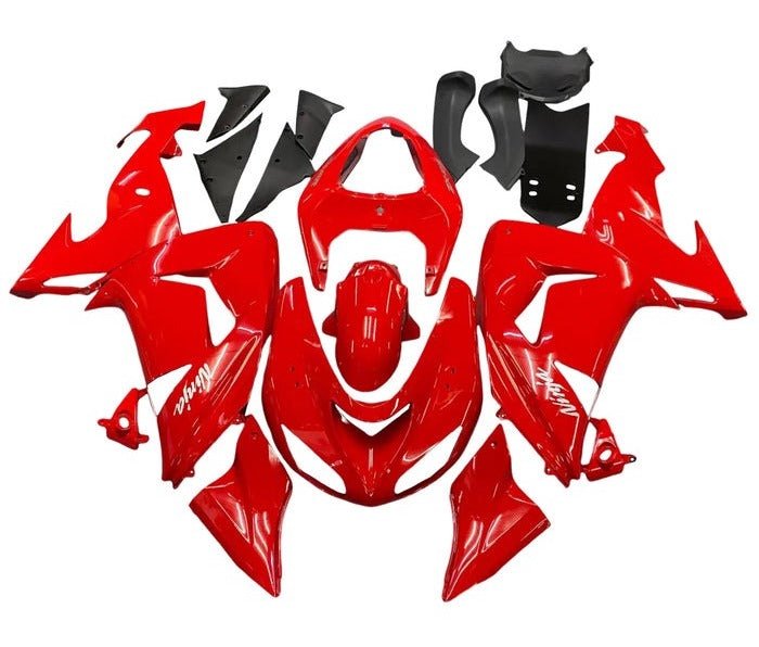 Kawasaki ZX10R Fairing Kit (2006-2007) Red, White at KingsMotorcycleFairings.com