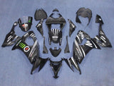 Kawasaki ZX10R Fairing Kit (2008-2010) Black, White Stripe at KingsMotorcycleFairings.com