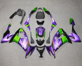 Kawasaki ZX10R Fairing Kit (2008-2010) Purple, Green, Evangelion at KingsMotorcycleFairings.com