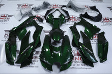 Kawasaki ZX10R Fairings (2021-2025) Dark Green, White at KingsMotorcycleFairings.com