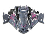 Kawasaki ZX14R Fairings (2012-2024) Gloss Gray, Pink at KingsMotorcycleFairings.com
