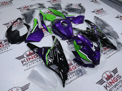 Kawasaki ZX4RR Fairings (2019-2025) Black, Purple, Green, White at KingsMotorcycleFairings.com