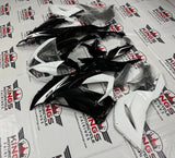 Fairing kit for a Kawasaki ZX6R 636 (2013-2018) Black & White at KingsMotorcycleFairings.com