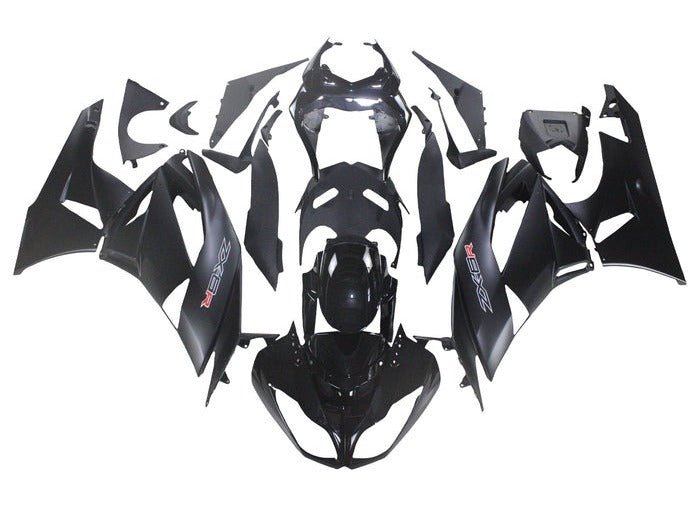 Kawasaki ZX6R 636 Fairing Kit (2009-2012) Black Gloss, Matte Black at KingsMotorcycleFairings.com