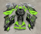 Kawasaki ZX6R 636 Fairing set (2019-2023) Black, Green, Honeycomb at KingsMotorcycleFairings.com