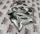 Fairings for Kawasaki ZX6R 636 (2013-2018) Pearl White, Silver & Green at KingsMotorcycleFairings.com