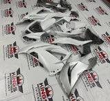 Fairing kit for a Kawasaki ZX6R 636 (2013-2018) White, Silver & Green at KingsMotorcycleFairings.com