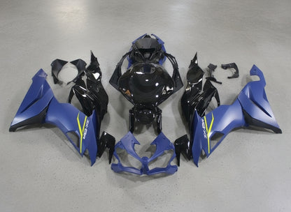 Kawasaki ZX6R 636 Fairings (2019-2023) Matte Blue, Gloss Black at KingsMotorcycleFairings.com