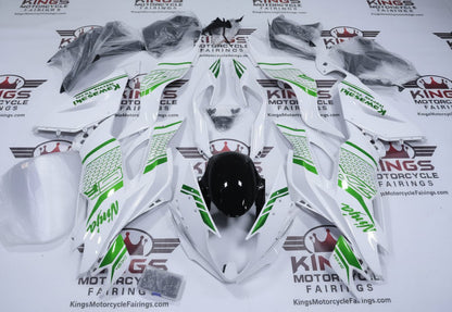 Kawasaki ZX6R 636 Fairings (2019-2023) White, Green, Black, Honeycomb at KingsMotorcycleFairings.com