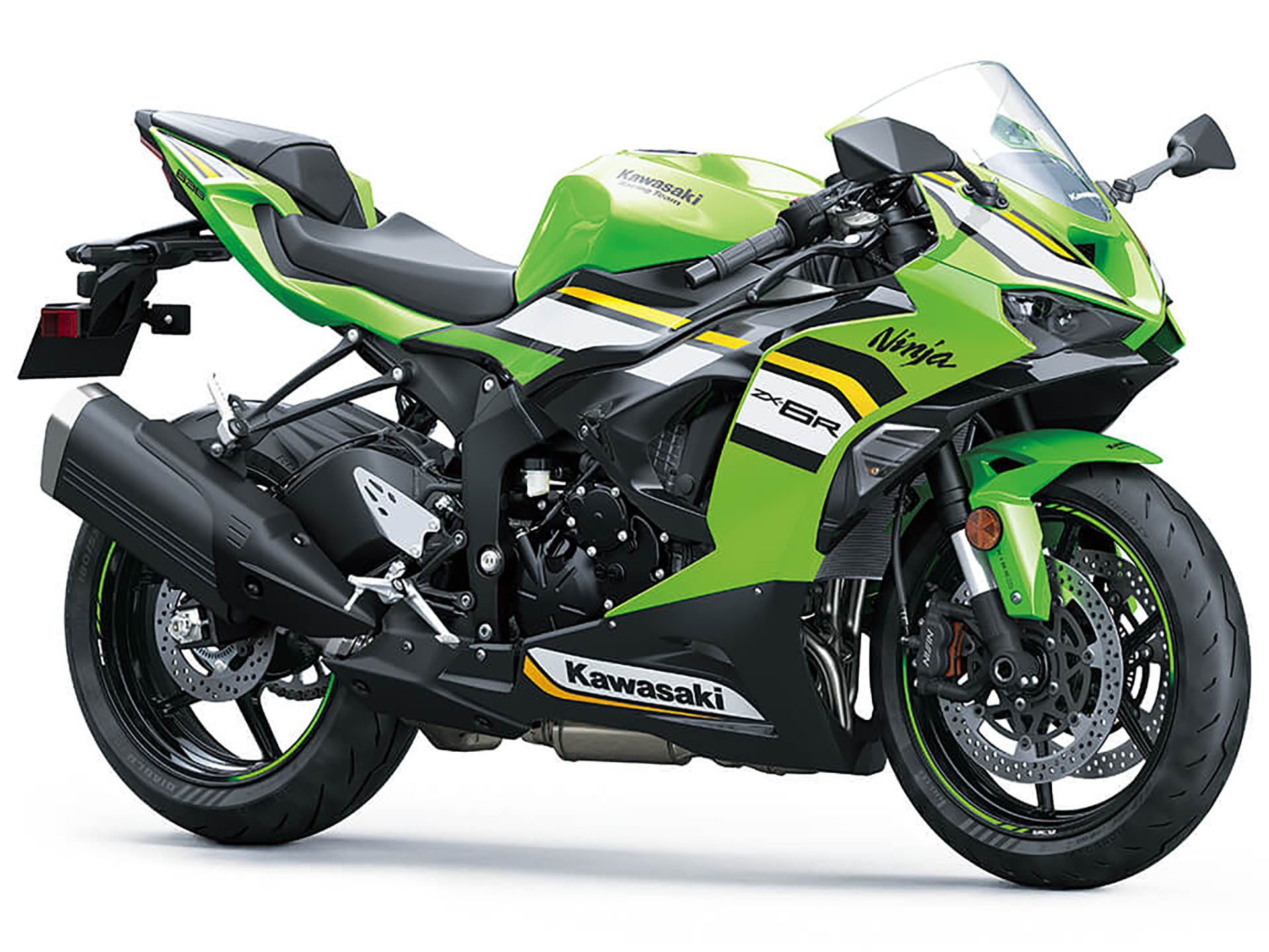 Kawasaki ZX6R Fairing Kit (2024-2025) Green, Black, Yellow, White from KingsMotorcycleFairings.com