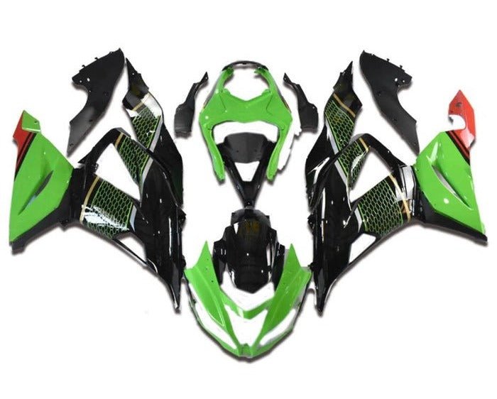 Kawasaki ZX6R Fairings (2013-2018) Black, Green, Gold, Red at KingsMotorcycleFairings.com