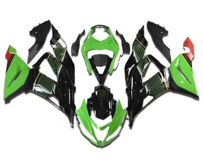 Kawasaki ZX6R Fairings (2013-2018) Black, Green, Gold, Red at KingsMotorcycleFairings.com