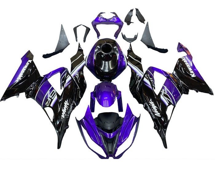 Kawasaki ZX6R Fairings (2013-2018) Blue, Black, White at KingsMotorcycleFairings.com
