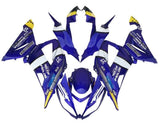 Kawasaki ZX6R Fairings (2013-2018) Blue, White, Yellow at KingsMotorcycleFairings.com