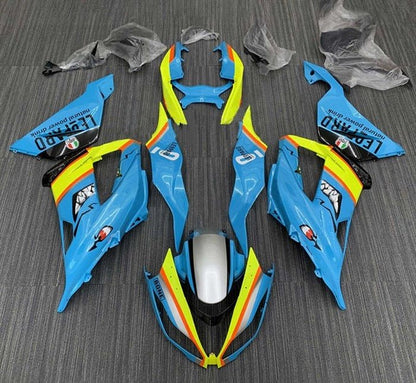 Kawasaki ZX6R Fairings (2013-2018) Blue, Yellow, Orange at KingsMotorcycleFairings.com