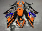 Kawasaki ZX6R Fairings (2013-2018) Orange, Black, Blue at KingsMotorcycleFairings.com