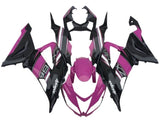 Kawasaki ZX6R Fairings (2013-2018) Pink, Black, White at KingsMotorcycleFairings.com