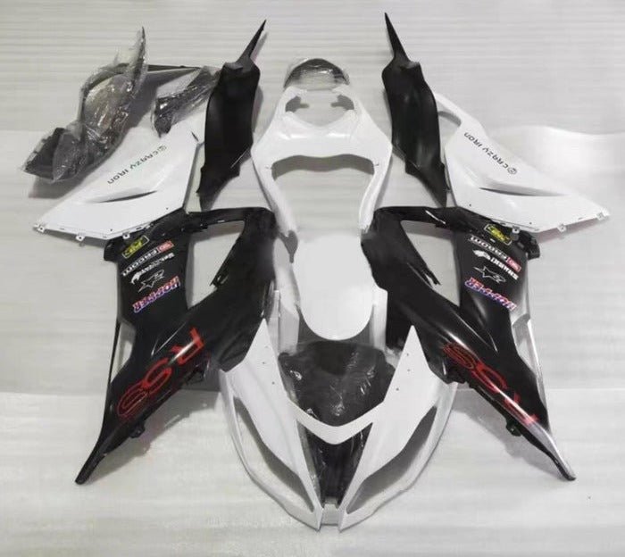 Kawasaki ZX6R Fairings (2013-2018) White, Black, Red, RSS at KingsMotorcycleFairings.com