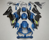 Kawasaki ZX6R Fairings (2019-2023) Blue, Black, Yellow at KingsMotorcycleFairings.com