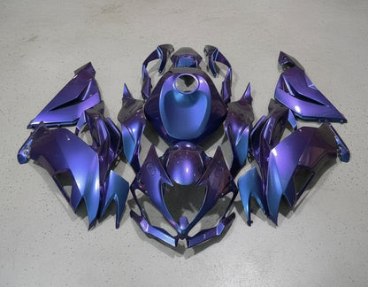 Kawasaki ZX6R Fairings (2019-2023) Blue, Purple Gradient at KingsMotorcycleFairings.com