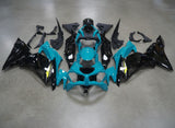 Kawasaki ZX6R Fairings (2019-2023) Blue Teal, Black, Yellow at KingsMotorcycleFairings.com