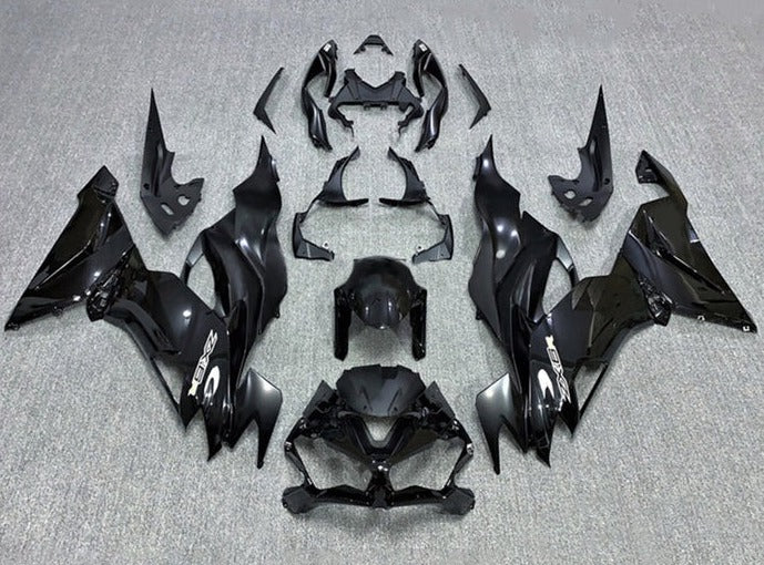 Kawasaki ZX6R Fairings (2019-2023) Gloss Black at KingsMotorcycleFairings.com