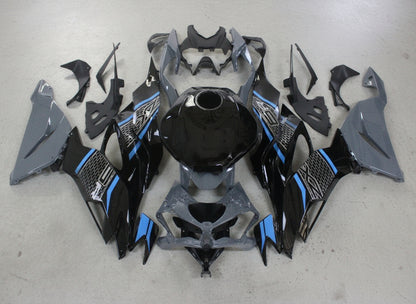 Kawasaki ZX6R Fairings (2019-2023) Gray, Black, Blue at KingsMotorcycleFairings.com