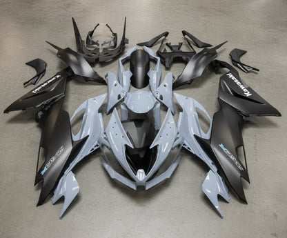 Kawasaki ZX6R Fairings (2019-2023) Gray, Matte Black, White at KingsMotorcycleFairings.com