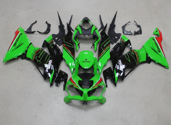 Kawasaki ZX6R Fairings (2019-2023) Green, Black, Red, White at KingsMotorcycleFairings.com