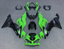 Kawasaki ZX6R Fairings (2019-2023) Green, Matte Black at KingsMotorcycleFairings.com