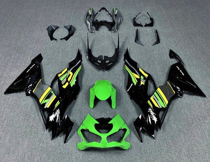 Kawasaki ZX6R Fairings (2019-2023) Green, Yellow, Black at KingsMotorcycleFairings.com