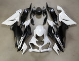 Kawasaki ZX6R Fairings (2019-2023) Matte White, Matte Black from KingsMotorcycleFairings.com