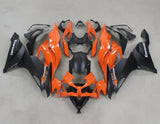 Kawasaki ZX6R Fairings (2019-2023) Orange, Matte Black at KingsMotorcycleFairings.com