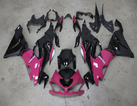 Kawasaki ZX6R Fairings (2019-2023) Pink, Black, White at KingsMotorcycleFairings.com
