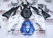 Kawasaki ZX6R Fairings (2024-2025) Blue, White, Matte Black at KingsMotorcycleFairings.com