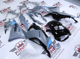 Kawasaki ZX6R Fairings (2024-2025) Matte Gray, Gloss Black, Blue from KingsMotorcycleFairings.com