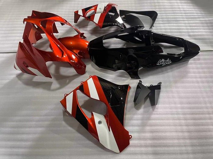 Kawasaki ZX9R Fairings (2002-2003) Orange, Black, White at KingsMotorcycleFairings.com