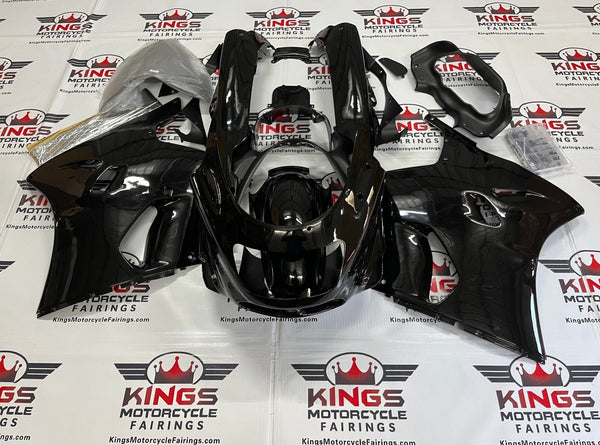 Kawasaki ZZR1100 Fairings (1990-1992) All Black at KingsMotorcycleFairings.com