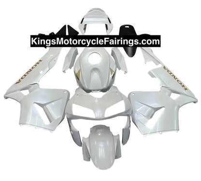KingsMotorcycleFairings.com - Honda CBR600RR (2003-2004) Pearl White, Gold Fairings
