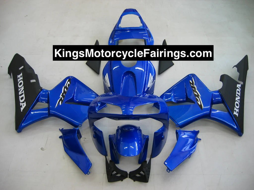 Honda CBR600RR Fairings (2003-2004) Blue, Black, White at KingsMotorcycleFairings.com