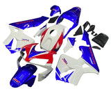Honda CBR600RR (2003-2004) White, Blue, Red HRC Fairings at KingsMotorcycleFairings.com
