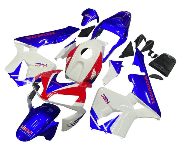 Honda CBR600RR (2003-2004) White, Blue, Red HRC Fairings at KingsMotorcycleFairings.com