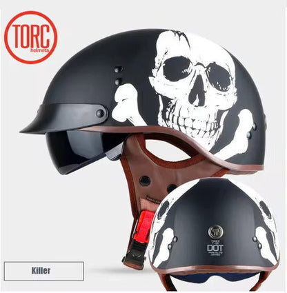 Matte Black Killer Skull Motorcycle Helmet at KingsMotorcycleFairings.com