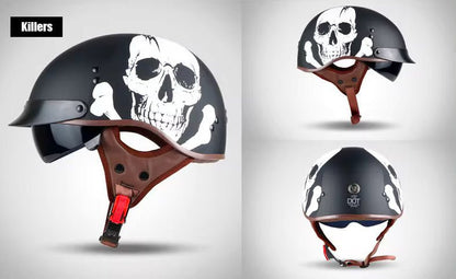 Matte Black Killer Skull Motorcycle Helmet at KingsMotorcycleFairings.com